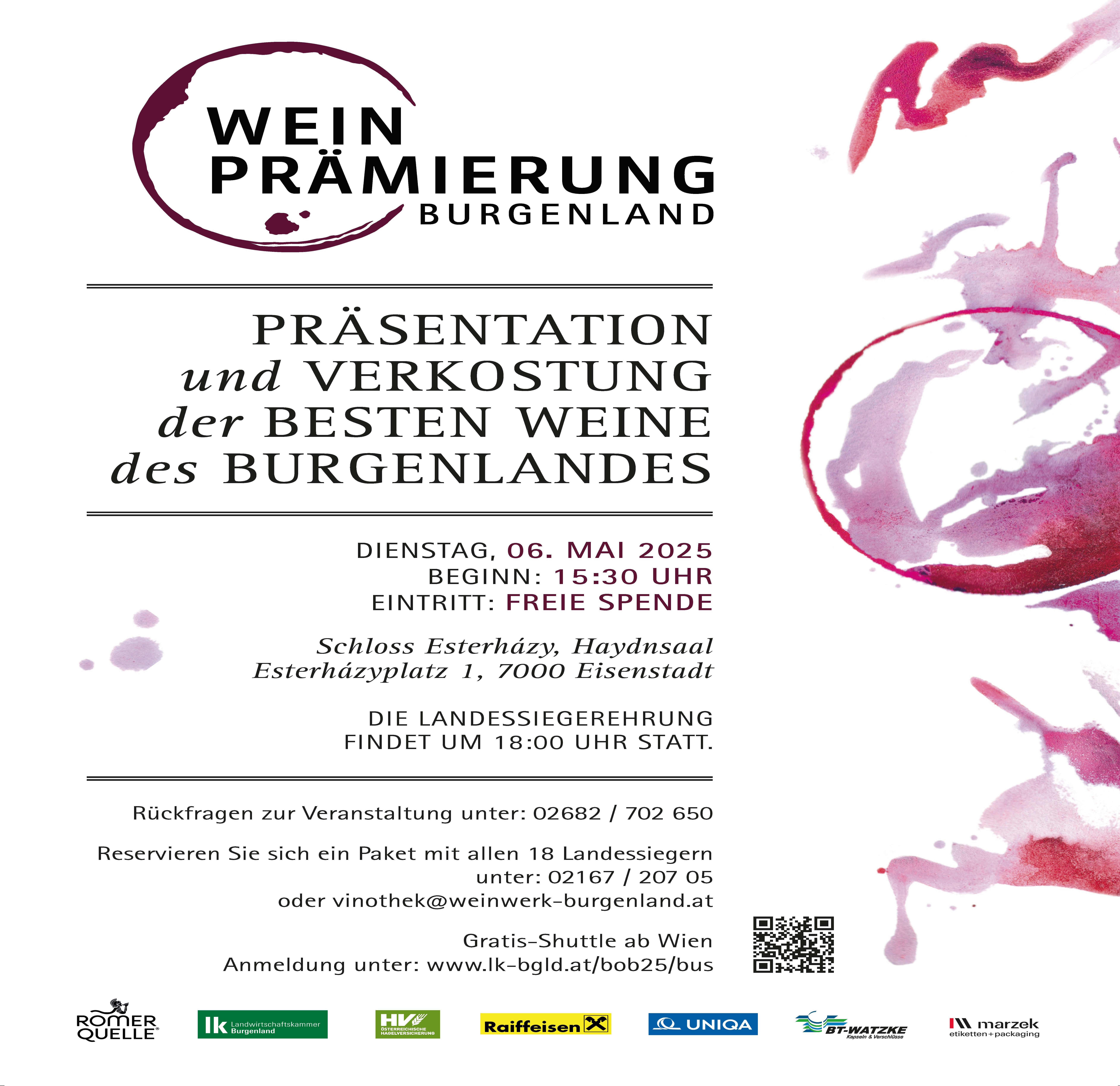 Einladung Burgenländische Landessiegerpräsentation 06.05.2025